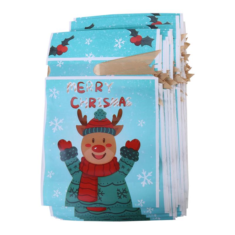 50 шт. рождественские конфетные пакеты для сладостей милые подарочные пакеты со шнурком для подарков на свадьбу
