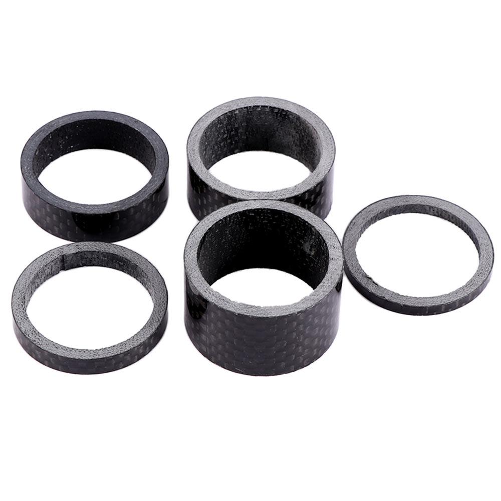 1pcs/5pcs Front fork Bicycle Headset 1-1/8" Carbon Fiber Spacer Spacing Pad Headset ring Washer