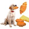 Hidden Treat Dog Toy Dog Enrichment Toy Soft Croissant Chew with Squeaker Multi-layered Snuffle Pockets for Treat Hiding Scent