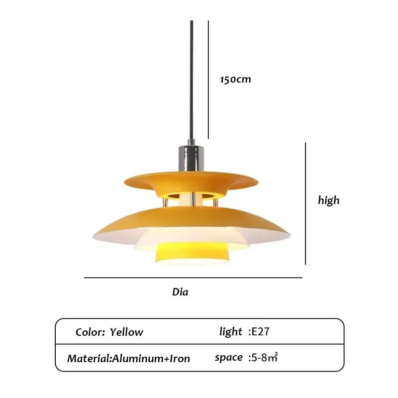 Цветная светодиодная люстра E27 датская люстра обеденный стол люстра гостиная столовая кухня коридор декоративный светильник