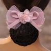 Net Flower For Nurse Hairgrips Cover Net Women Spring Clips Korean Bun Snood Bowknot Hair Bun Cover