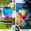 Solar Lantern Colorful Hot Air Balloon Shape Hanging Light Long-lasting Outdoor Waterproof Decorative Lamp for Garden Yard Patio Porch