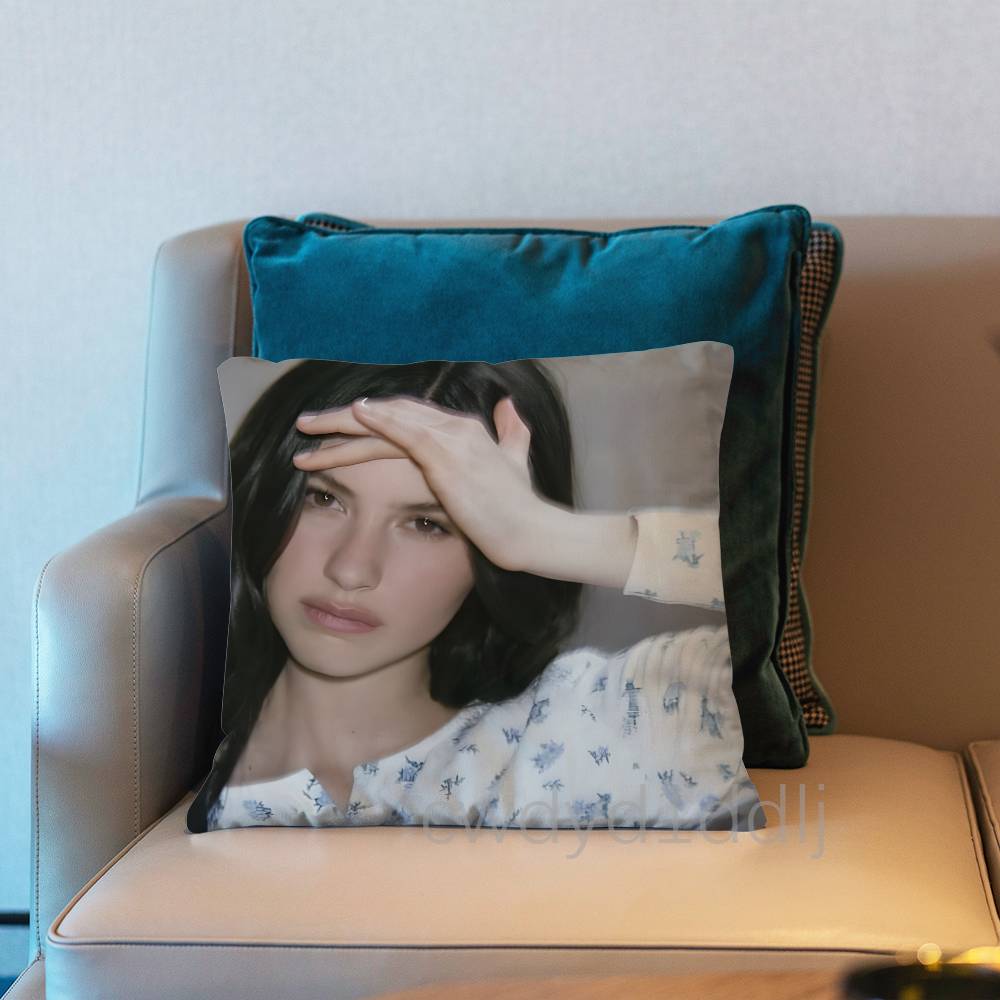 GGracie Abrams The Secret of Us Pillow Case Short Plush Sofa Decorative Gift Home Doublesided Printing Cushio