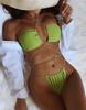 Women's Bikini Solid Color Sexy Women's Split Swimsuit Triangle Swimsuit