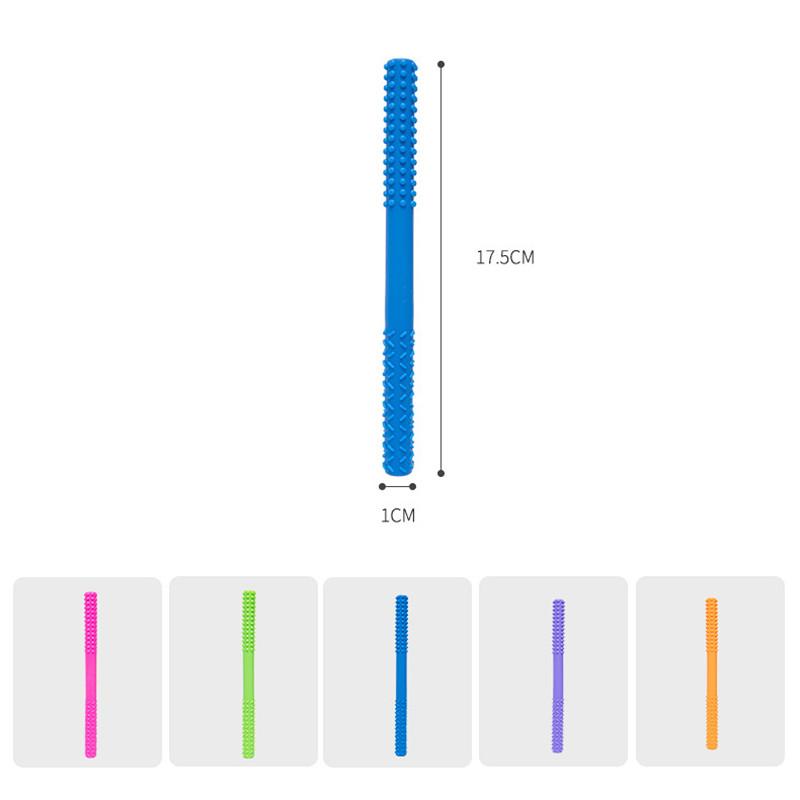 Детская игрушка для прорезывания зубов, детская анти-еда, ручная палочка для моляров, детский прорезыватель, силиконовая полая трубка для прорезывания зубов