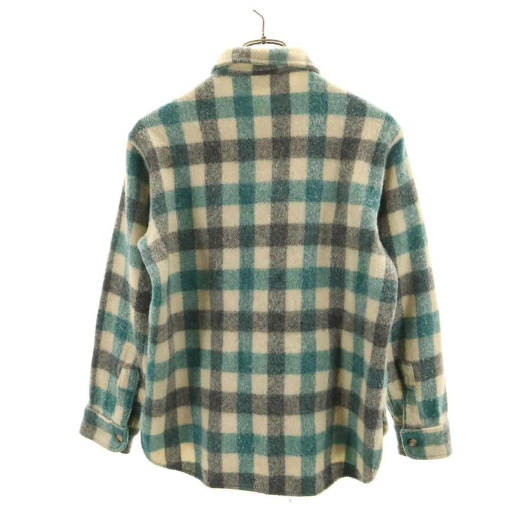 Woolrich 70-е Винтаж Белая бирка Клетка Длинный рукав Фланелевая рубашка Мужская Б/У
