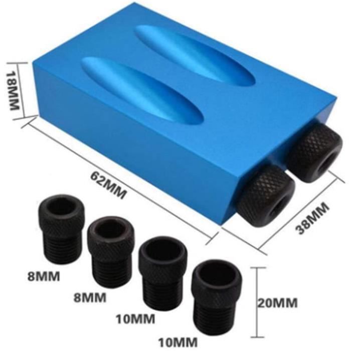 Angle Hole Locator, 15 Degree Angle Drilling Kit for Wood with Template Guide Drill Bits and Multi-Holes CUTTING TEMPLATE