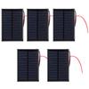 5 шт. Мини солнечная панель Эпоксидная ячейка Плата Модуль питания 30 см Красный и черный провод 6В 0,6Вт
