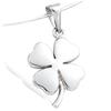 [F6301] - Серебряный кулон «4-листный клевер», серебро (родиевое покрытие) - 17x19 мм