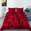 Red Rose Bedding Set Couple Quilt Cover Pillow Cover Bed Sheet/Double Layer Full Size 2/3 Bedding Set Home Decoration