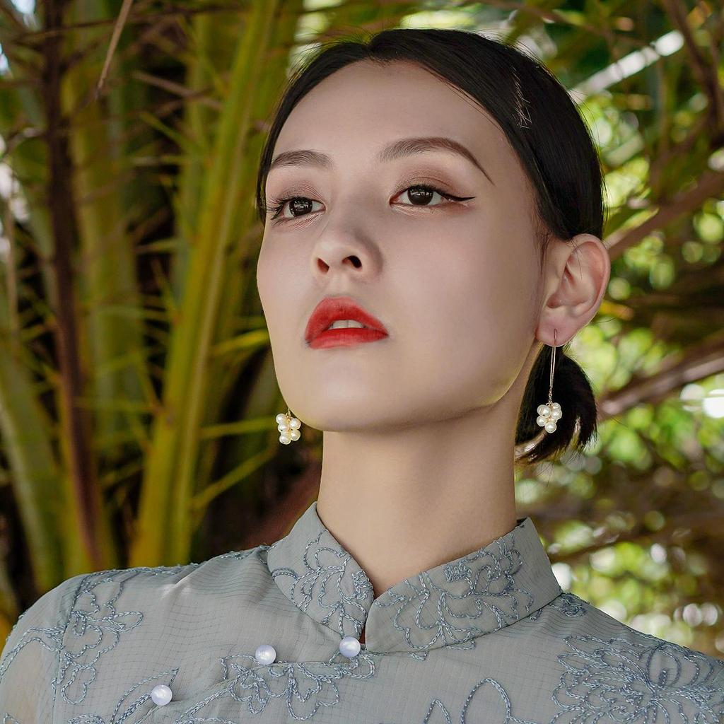 Yinujiao винтажные серьги-крючки с наполнителем из 14-каратного золота, простые базовые серьги ручной работы, изготовленные из бисера пресной воды, ювелирные изделия, подарок для женщин и дам