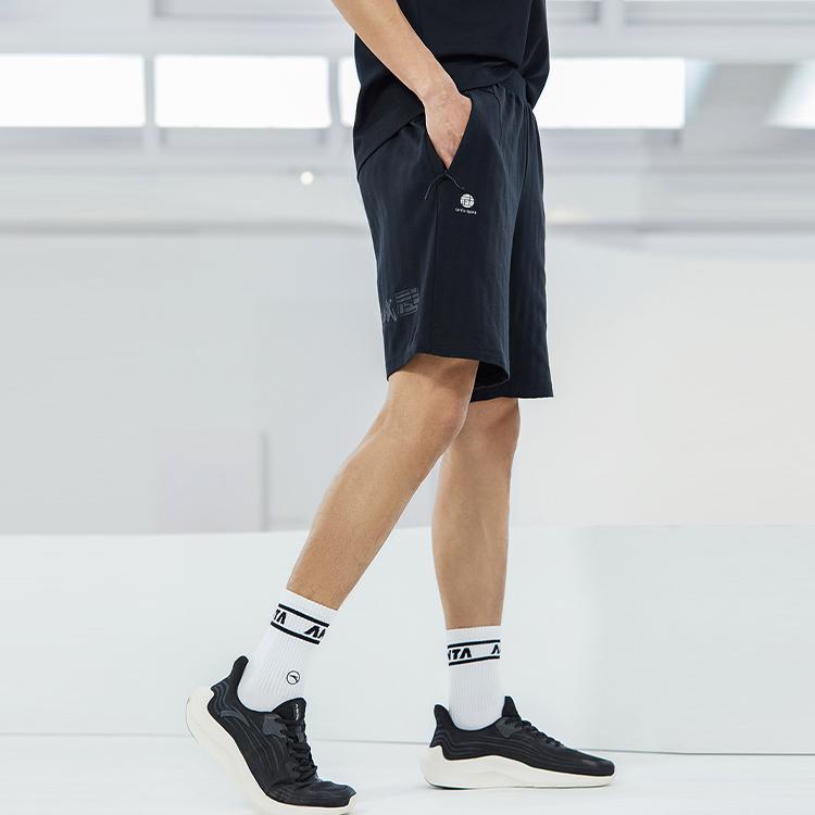 Anta Дышащие трикотажные спортивные шорты мужские черные 952227780-3