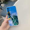 FM47 Статуя Свободы Прозрачный чехол-«мягкая оболочка» для телефона Motorola Moto G7 G8 G9 G84 G85 G73 G24 G15 Z2 Play Power Plus