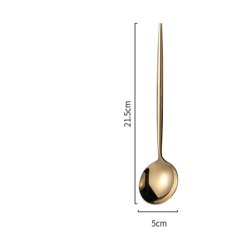 Роскошная португальская столовая посуда, столовые приборы из нержавеющей стали, нож для стейка, десертная вилка для фруктов, столовая ложка, набор кухонных принадлежностей в золотом стиле в западном стиле