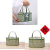 Traditional Bamboo Storage Basket With Handcrafted Design For Kitchen Organization