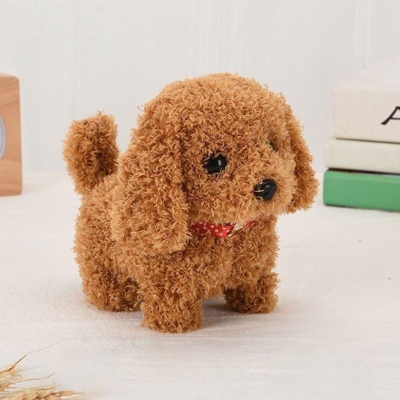 1Pcs Child Friendly Leashed Puppy Doll, Electronic Barking and Walking Plush Toy as Gift
