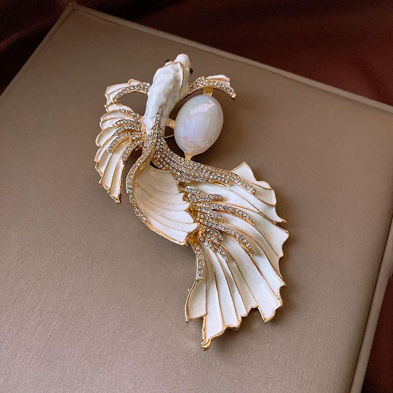 Средневековая винтажная брошь с бриллиантовой буквой - ретро-роскошные украшения для женщин высокого класса