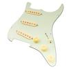 Musiclily Pro SSS Pre-Wired Pickguard for Stratocaster Artec Staggered Alnico 5 Single Coil 3-Ply Mint Green