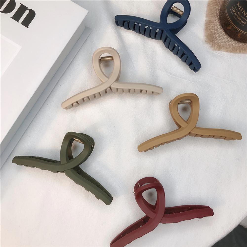 Cross Make Up Acrylic Fashion Women Cross Hair Claws Frosted Crab Clips Hair Accessories Hair Clips