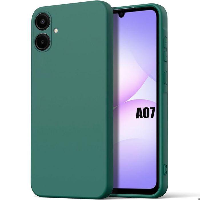Coque de Protection - BOOLING - pour Samsung Galaxy A07 - Silicone Souple Slim Anti-Rayures Vert Nuit