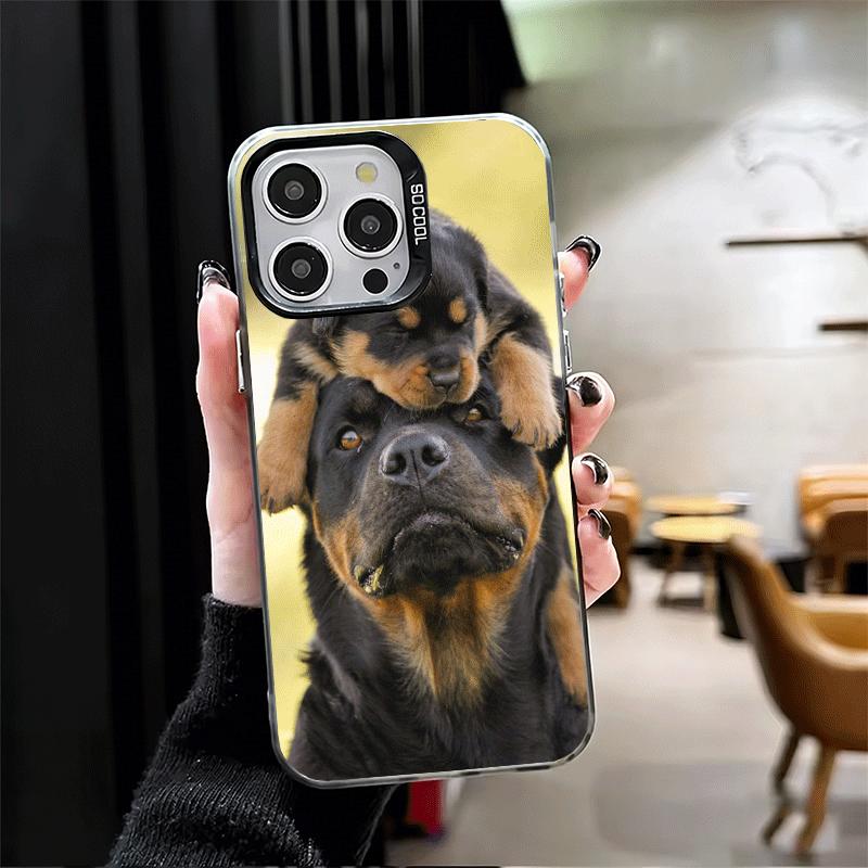 Ударопрочный чехол для телефона с изображением ротвейлера для iPhone 17 Air 16 16E 15 Pro Max 14 Plus 13 Mini 12 Задняя крышка Противоударный Fundas
