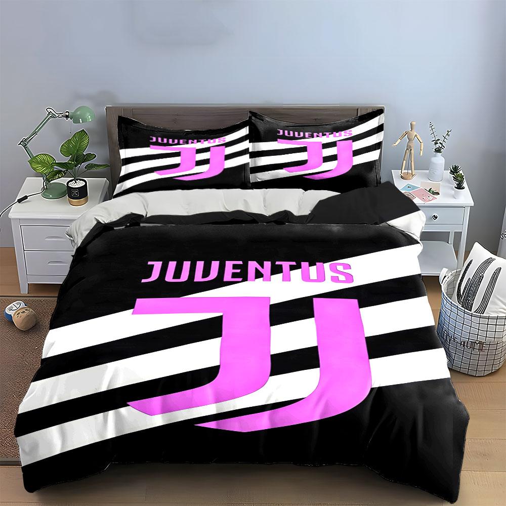 "Juventus logo and stripes." Bedding sets Duvet cover sets Duvet covers Pillowcases(1*Duvet Cover 2*Pillowcases without duvet insert)