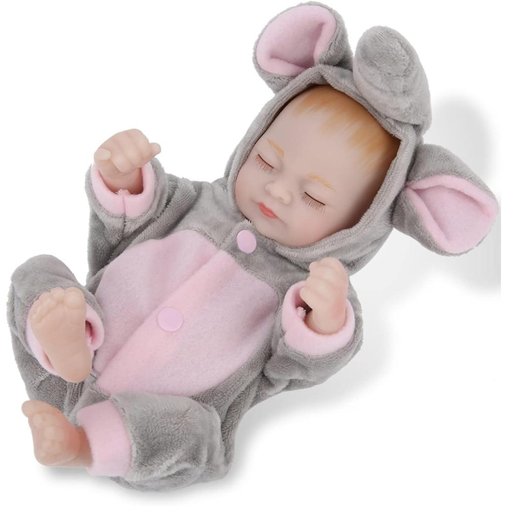 Мини-куклы реборн, мягкие силиконовые реалистичные закрывающие глаза, кукла в подарок для детей и взрослых
