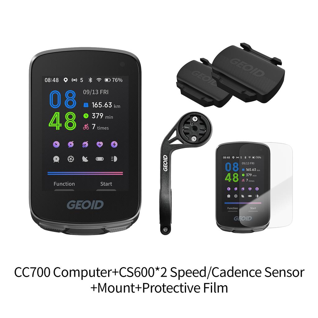 GPS-велокомпьютер GEOID CC700 с 2,8-дюймовым цветным экраном, велоспидометр с навигацией по маршруту, WIFI, водонепроницаемый велоодометр