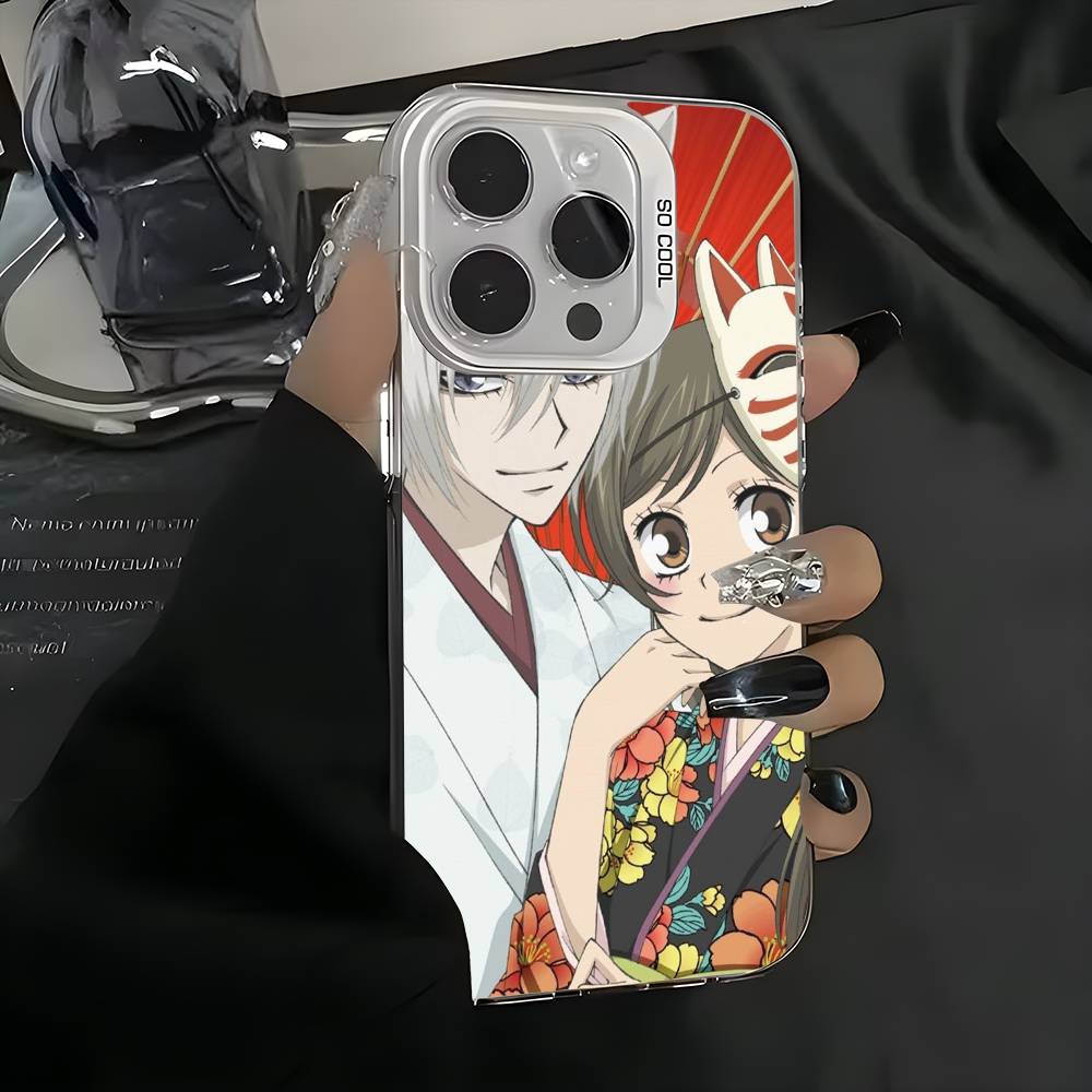 Чехол для телефона с аниме K-Kamisama Kiss для iPhone 16 15 14 13 12 11 Pro Max Белый Ультратонкий Лазерный Металлик Аврора Funda