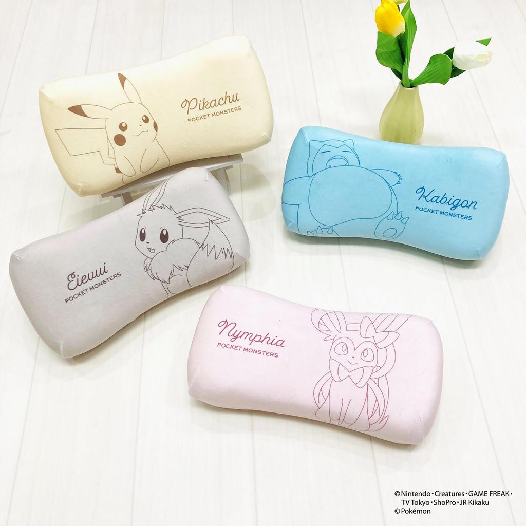 MORIPiLO Morishita подушка с эффектом памяти Pokemon Pikachu 15x31 см, поясничная поддержка, мягкая игрушка, подушка с изображением персонажей Pokemon, пастельно-желтая