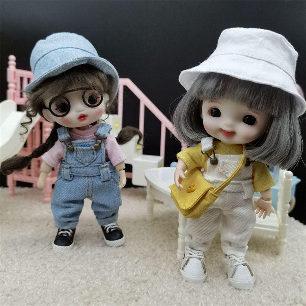 5 Styles For 1/12Bjd Gift Toys Doll Clothes Fashion Overalls Denim Pants Obitsu11 Doll Accessories