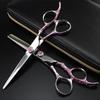 Steel 6 '' Scissor Pink Rose Hair Scissors Haircut Thinning Barber Cutting Shears Hairdresser Scissors