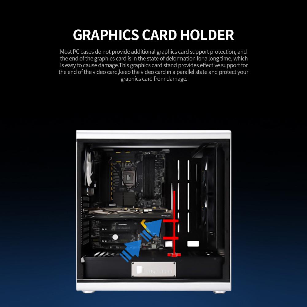 GM961 Алюминиевый вертикальный держатель видеокарты с одной опорой, кронштейн для настольного ПК, чехол для видеокарты