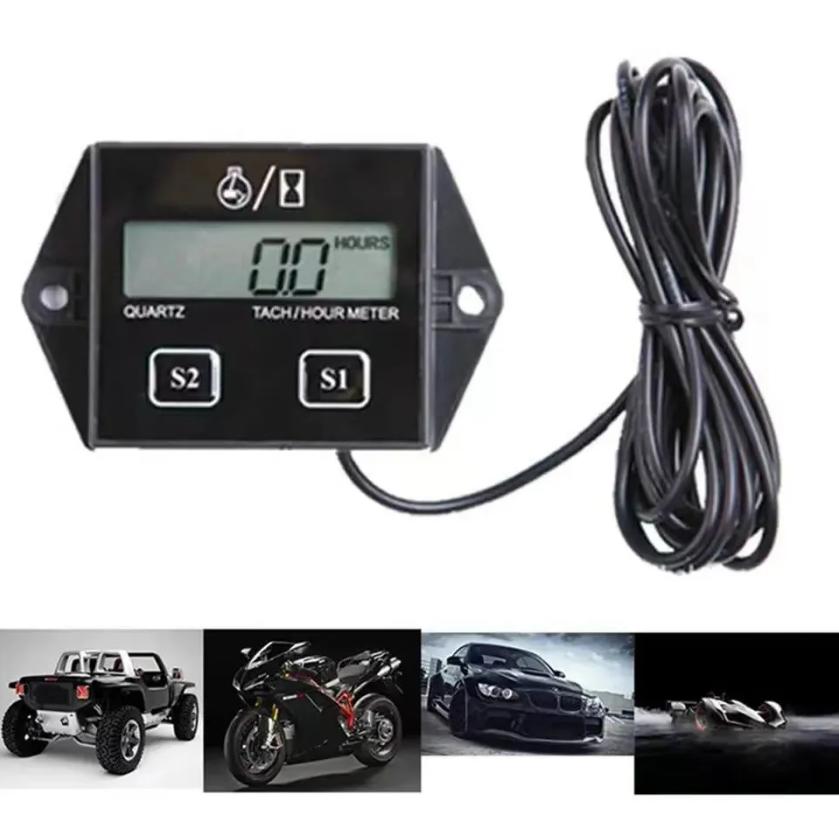 Тахометр, счетчик оборотов в минуту, счетчик часов, цифровой ЖК-дисплей, автоматический тахограф, вакуумный таймер скорости, универсальный для автомобиля, мотоцикла, лодки, двигателя
