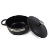 Горшок Le Creuset Cocotte Ronde Black 00 Creuset/Le Two-handed 21177-20см (Серебряная ручка) [Элемент]