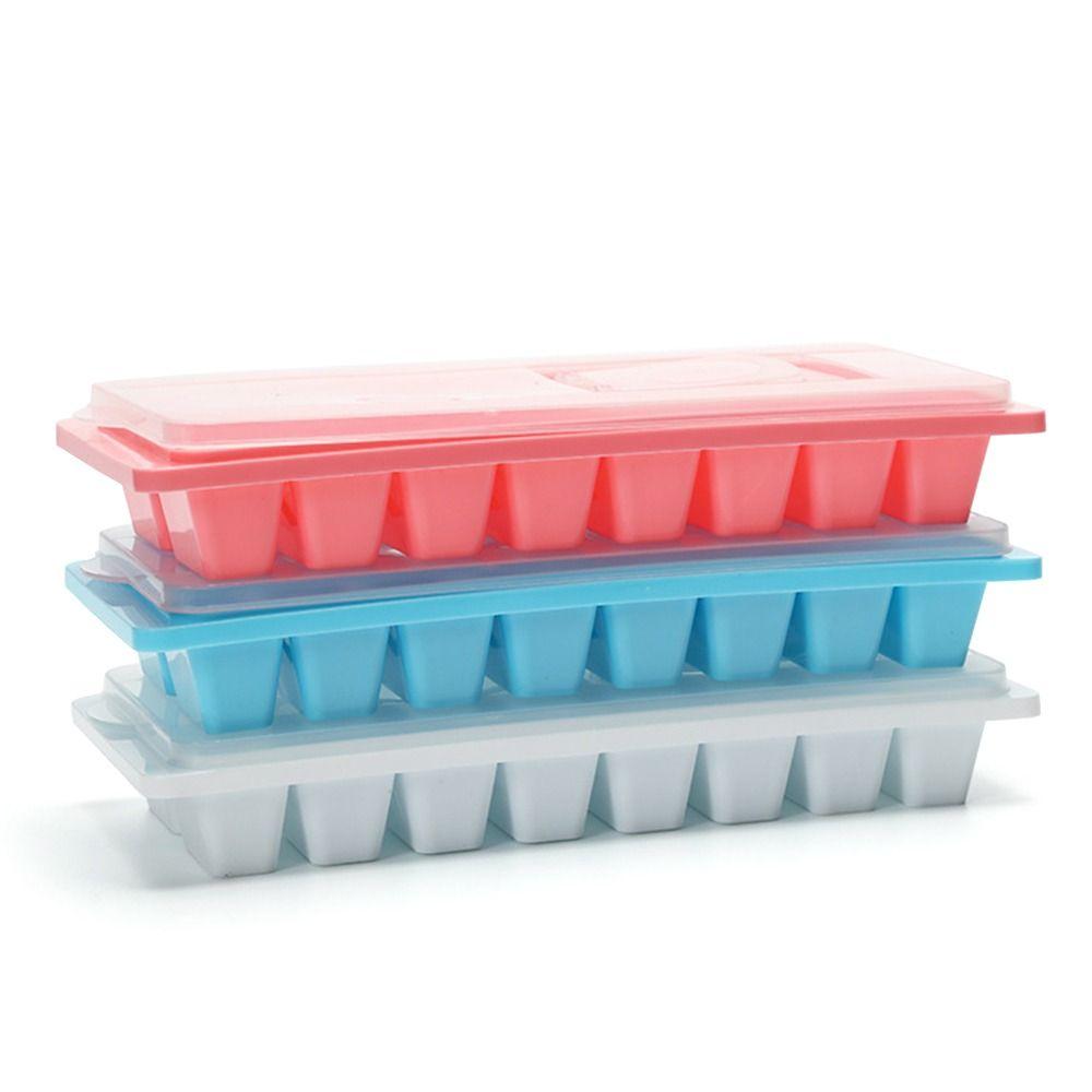 Plastic Reusable Kitchen DIY Ice Cube Box Ice Making Mould Ice Lattice Ice Storage Box