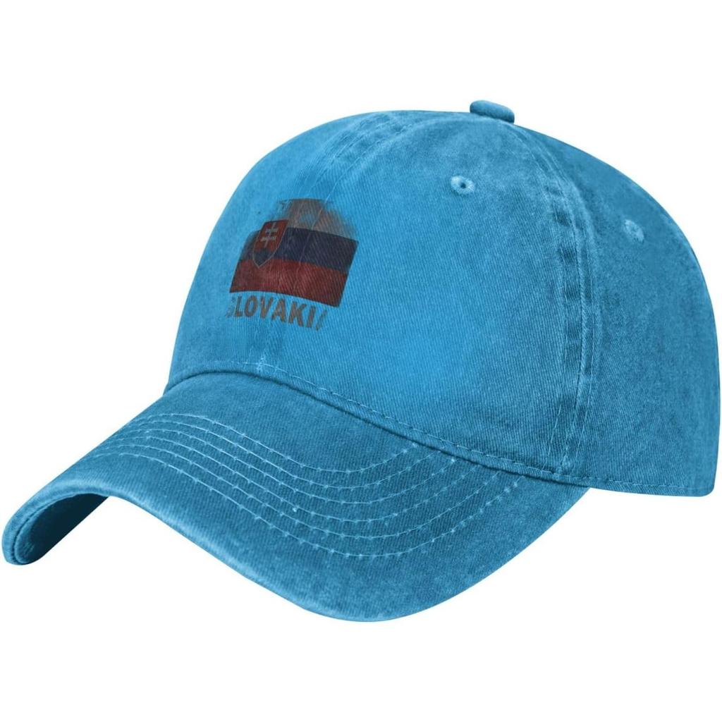 Slovakia Flag Baseball Cap Washed Cotton Adjustable Dad Hat Unisex Outdoor Sun Protection