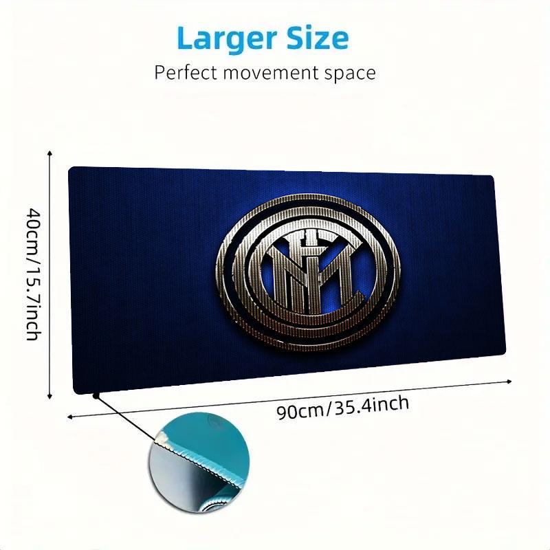 FC Internazionale Milano Mouse Pad, Large Gaming Desk Mat, Non-slip XXL Mousepad for Laptop & Tablet, Mini PC Playmat with Stitched Edges