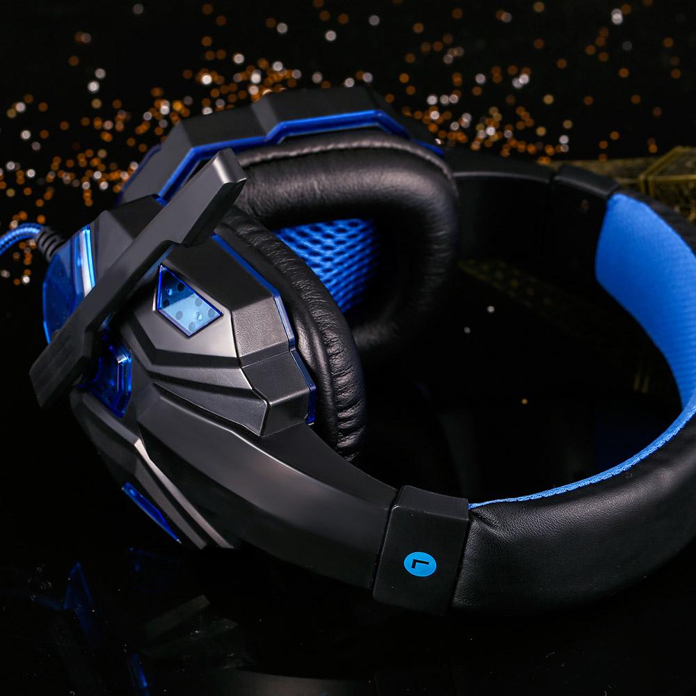 Gaming Headset Headphone for PC with Microphone with USB 3.5mm Interface LED Volume Control