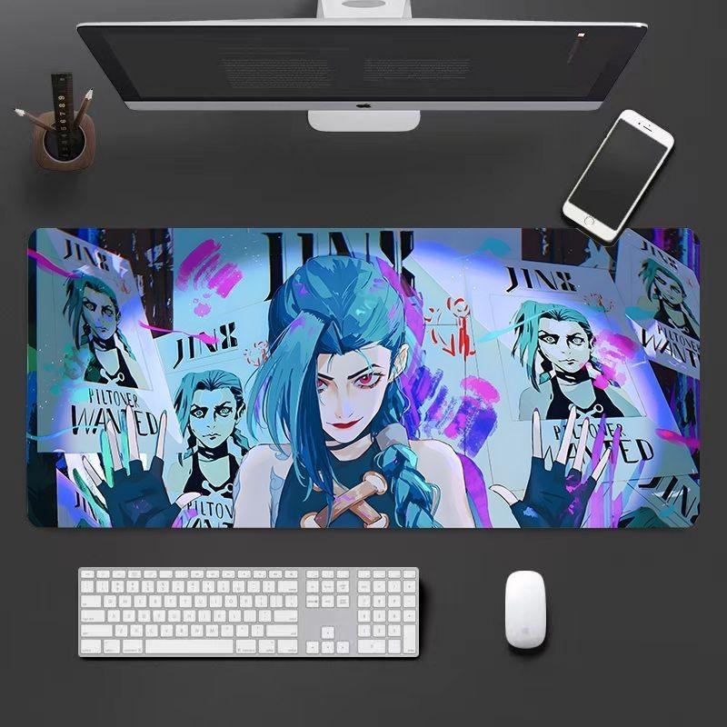 Jinx Mouse Pad Large Gaming Game Table Pad Office Computer Comfortable Thickened Antislip Table Pad