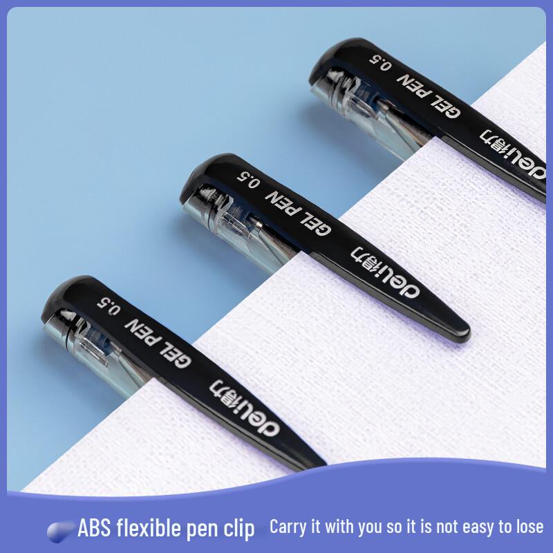 Deli Classic 0.5mm Bullet Tip Gel Pen - Black 12-Pack
