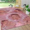Pink Fantasy Portraits Carpet Rug Soft Washable Antislip Home Living Room Sofa Mats Personalized Christmas Rug