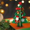 Felt Christmas Tree Mini Xmas Desktop Figurine DIY Tree Set with Santa Snowflake Cane Accessories for Toddlers
