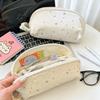 Star Polka Dot Pencil Case Shell-Shape Pencil Pouch Simple Stationery Bag  Gift