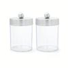 1/2pcs Acrylic Clear Cotton Swab Storage Tank Desktop Cosmetics Organizer Makeup Swab Organizer Box with Lid