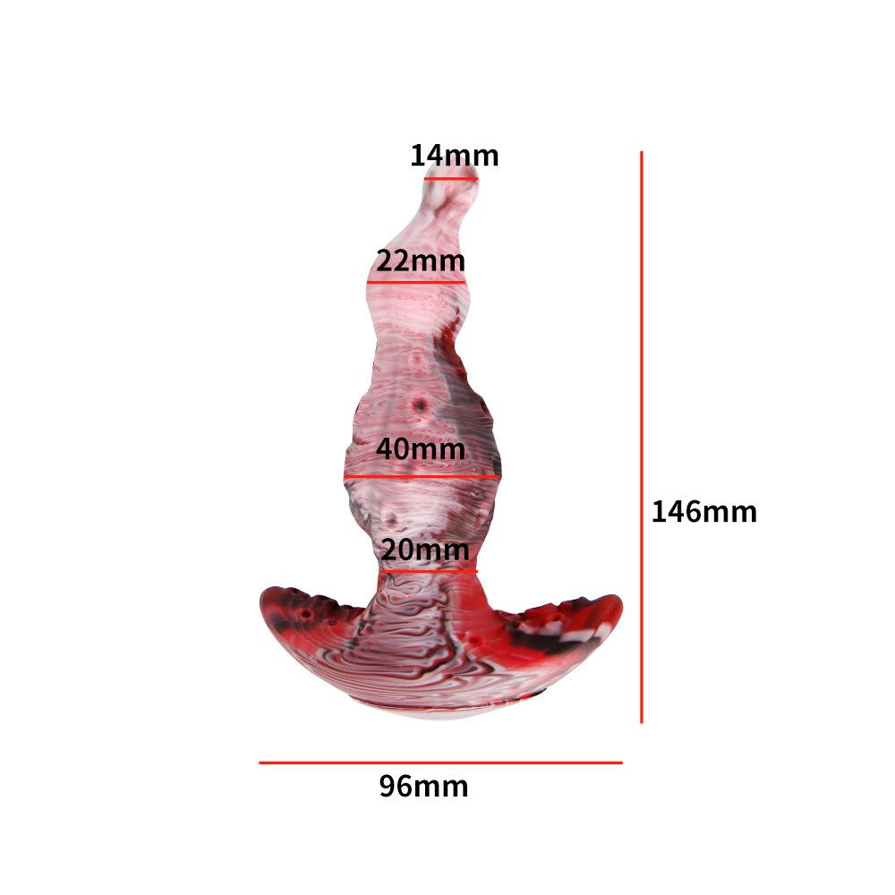 Текстурированные носимые анальные пробки - Дизайн с завихрениями цвета, Мягкие и эластичные, 4 размера для индивидуального интимного исследования