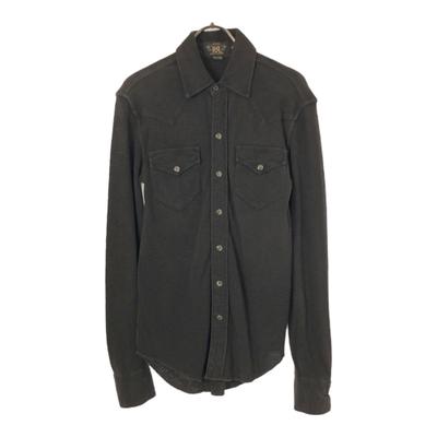 RRL 1 звезда Рубашка в стиле вестерн с длинным рукавом XXS Коричневая RALPH LAUREN Мужская Б/У