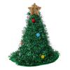 Christmas Tree Hat Glitter Tinsel Santa Hat for Adults Children Funny Holiday Party Acceesory for New Year Christmas Supplies