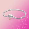 925 Sterling Silver Bracelet Moments Sparkling  Moments Mouse Heart Clasp Snake Chain Bracelet Women for Jewelry GIFT