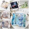68*68cm 100% Mulberry Silk Scarf Luxury Printed Square Shawl Elegant Lightweight Soft Summer Fashion Accessory Women